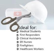 Load image into Gallery viewer, 12/Pack Tan Handle Trauma Shears 7.25" Stainless Steel Scissors for Paramedics, EMT, Nurses, Firefighters + More