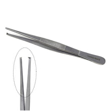 Load image into Gallery viewer, Specimen Spec Jar Forceps 4.5" (11.43cm), Blunt 1x2 Rat Tooth Straight