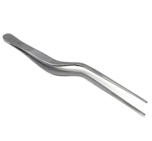 Load image into Gallery viewer, Micro Precision Dissecting Forceps Bayonet Lab Tweezers 6" with Fine Serrated Tips, Stainless Steel