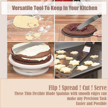 Load image into Gallery viewer, Set of 8 Pcs Stainless Steel Cake Decorating Angled Icing Spatulas Wooden Handle, Offset Blades