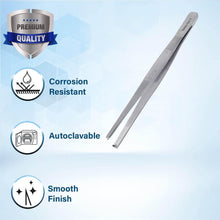 Load image into Gallery viewer, Dissecting Tissue 1x2 Rat Tooth Blunt Thumb Forceps Tweezers 6"