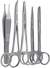 Load image into Gallery viewer, 5 Pcs Laceration Dissecting Set Complete Suture Instrument Kit, Stainless Steel Tools