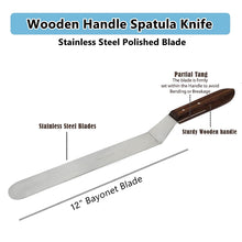 Load image into Gallery viewer, A2Z Scilab Brand Engineering Classic Offset Caulk Tooling Spatula, Stainless Steel (12 " Long Offset Blade)