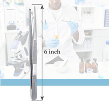 Load image into Gallery viewer, Dissecting Tissue 1x2 Rat Tooth Blunt Thumb Forceps Tweezers 6"