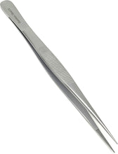 Load image into Gallery viewer, 6" Tweezers Forceps Stainless Steel Micro Fine Point Serrated Tips Straight