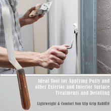 Load image into Gallery viewer, A2Z Scilab Brand Engineering Classic Offset Caulk Tooling Spatula, Stainless Steel (7 " Long Offset Blade)