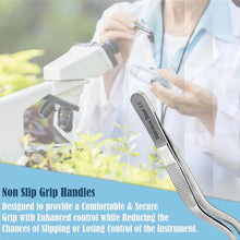 Load image into Gallery viewer, Bayonet Kocher Forceps Lab Tweezers 6" Blunt 1x2 Rat Tooth Jaws, Stainless Steel