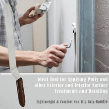 Load image into Gallery viewer, A2Z Scilab Brand Engineering Classic Offset Caulk Tooling Spatula, Stainless Steel (12 " Long Offset Blade)