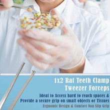 Load image into Gallery viewer, Dissecting Tissue 1x2 Rat Tooth Blunt Thumb Forceps Tweezers 5"