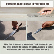 Load image into Gallery viewer, A2Z Scilab Brand Engineering Classic Offset Caulk Tooling Spatula, Stainless Steel (3 " Long Offset Blade)