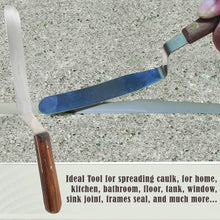 Load image into Gallery viewer, A2Z Scilab Brand Engineering Classic Offset Caulk Tooling Spatula, Stainless Steel (7 " Long Offset Blade)