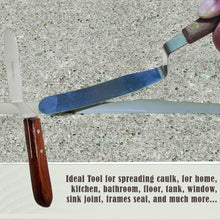 Load image into Gallery viewer, A2Z Scilab Brand Engineering Classic Offset Caulk Tooling Spatula, Stainless Steel (4 " Long Offset Blade)