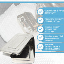 Load image into Gallery viewer, Stainless Steel Medical Sterilizer Box Instrument Organizer Storage Bin with Lid - 10L x 6W x 2H