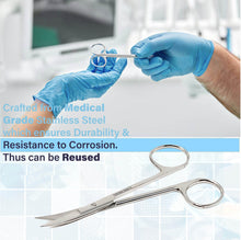Load image into Gallery viewer, Lab Dissecting Iris Sharp Fine Point Scissors. 4.5", Curved