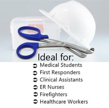 Load image into Gallery viewer, Trauma Shears 7.25" Paramedic Scissors Stainless Steel Serrated Blade, Blue