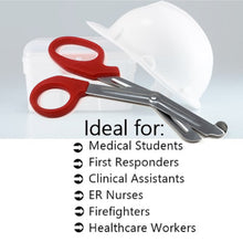 Load image into Gallery viewer, Trauma Shears 7.25" Paramedic Scissors Stainless Steel Serrated Blade, Red
