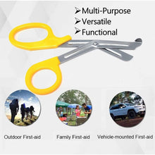 Load image into Gallery viewer, Trauma Shears 7.25" Paramedic Scissors Stainless Steel Serrated Blade, Yellow