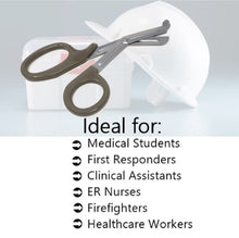Load image into Gallery viewer, Trauma Shears 7.25" Paramedic Scissors Stainless Steel Serrated Blade, Tan