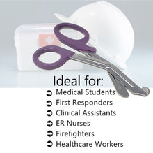 Load image into Gallery viewer, Trauma Shears 7.25" Paramedic Scissors Stainless Steel Serrated Blade, Purple