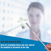 Load image into Gallery viewer, Dissecting Thumb Forceps Tweezers 12", Angled Blunt Serrated Tips