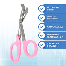 Load image into Gallery viewer, 12/Pack Baby Pink Handle Trauma Shears 7.25&quot; Stainless Steel Scissors for Paramedics, EMT, Nurses, Firefighters + More
