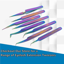 Load image into Gallery viewer, Stainless Steel Watch & Jewelery Repair Tweezers Right Angle 90 Degree Forceps, Fine Point, Multi Rainbow Color, Premium Quality