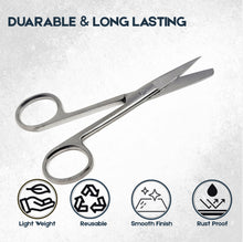 Load image into Gallery viewer, Lab Dissecting Scissors, Sharp/Blunt, 4.5", Straight, Stainless Steel