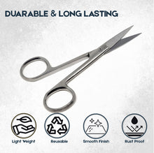 Load image into Gallery viewer, Lab Dissecting Scissors, Sharp/Sharp, 4.5", Straight, Stainless Steel