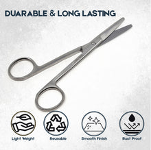 Load image into Gallery viewer, Lab Dissecting Scissors, Blunt/Blunt. 5.5", Straight, Stainless Steel