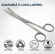 Load image into Gallery viewer, Lab Dissecting Scissors, Blunt/Blunt. 6.5", Curved, Stainless Steel