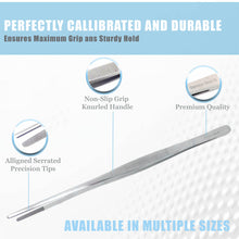 Load image into Gallery viewer, Dissecting Thumb Forceps Tweezers 10" (25 cm), Blunt Serrated Tips