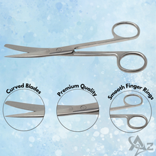 Load image into Gallery viewer, Lab Dissecting Scissors, Sharp/Blunt, 5.5", Curved, Stainless Steel