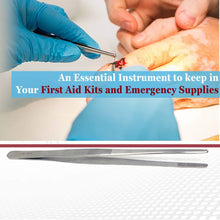 Load image into Gallery viewer, Dissecting Thumb Forceps Tweezers 12" (30.5 cm), Blunt Serrated Tips