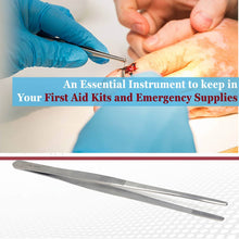 Load image into Gallery viewer, Dissecting Thumb Forceps Tweezers 10" (25 cm), Blunt Serrated Tips