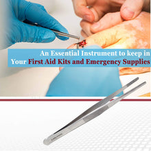 Load image into Gallery viewer, Dissecting Thumb Forceps Tweezers 4.5" (11.43cm), Blunt Serrated Tips