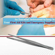 Load image into Gallery viewer, Dissecting Thumb Forceps Tweezers 6" (15.3 cm), Blunt Serrated Tips