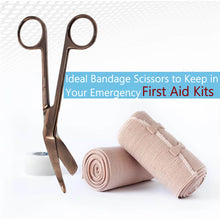 Load image into Gallery viewer, Left Handed Gauze Scissors 5.5" Rose Gold Color With Round Safe Blade Tip Design, Stainless Steel