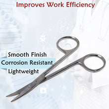 Load image into Gallery viewer, Micro Dissecting IRIS Lab Scissors 4.5" Curved, Stainless Steel, 3 Pcs Set