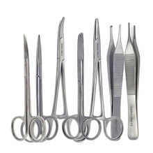 Load image into Gallery viewer, 7 Pcs Laceration Dissecting Set Complete Suture Instrument Kit, Stainless Steel Tools
