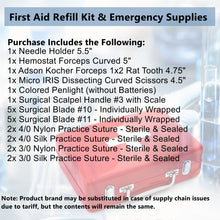Load image into Gallery viewer, First Aid Kit 24/pk Surgical Suture Medical Trauma Dressing Supplies