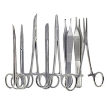 Load image into Gallery viewer, 8 Pcs Laceration Dissecting Set Complete Suture Instrument Kit, Stainless Steel Tools