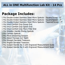 Load image into Gallery viewer, 14 Pcs Stainless Steel Laboratory Micro Spatulas Sampling Set with Comfort Grip