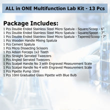 Load image into Gallery viewer, 13 Pcs Stainless Steel Laboratory Micro Spatulas Sampling Set Pipette Pump
