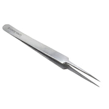 Load image into Gallery viewer, Lab Forceps Fine Point Straight Needle Tip 4.5" Tweezers, Stainless Steel