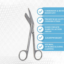 Load image into Gallery viewer, Left Handed Gauze Scissors 5.5" With Round Safe Blade Tip Design, Stainless Steel