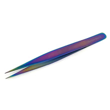 Load image into Gallery viewer, Stainless Steel Watch & Jewelery Repair Tweezers #3 Forceps, Fine Point, Multi Rainbow Color Premium Quality