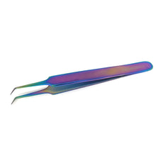 Load image into Gallery viewer, Stainless Steel Watch & Jewelery Repair Tweezers #5A Forceps, Fine Point, Multi Rainbow Color, Premium Quality