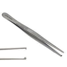 Load image into Gallery viewer, Dissecting Tissue 1x2 Rat Tooth Blunt Thumb Forceps Tweezers 5.5"