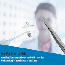 Load image into Gallery viewer, Dissecting Tissue Thumb Forceps Tweezers 5" (12.7 cm), Blunt Serrated Tips