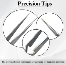 Load image into Gallery viewer, Lab Forceps Cross Lock 4.5" Tweezers, Stainless Steel